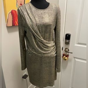 Beautiful Olive & Oak metallic Gold Dress size L